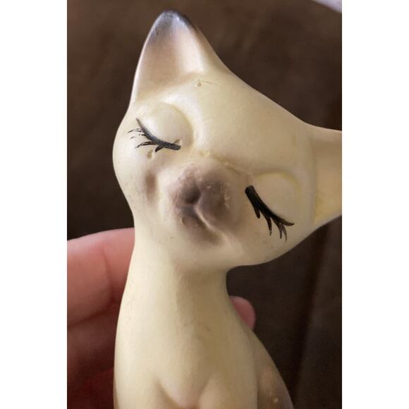 Vintage Siamese Tan Black Cat Porcelain Salt And Pepper Kitche Shakers - Picture 5 of 6